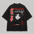 Playera Oversized Glitched Love